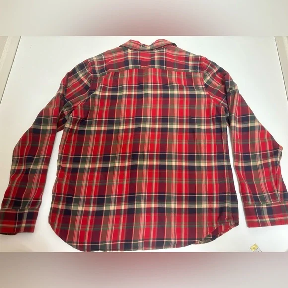 Lauren Ralph Lauren plaid flannel large L heritage button up red green LRL - Picture 10 of 13